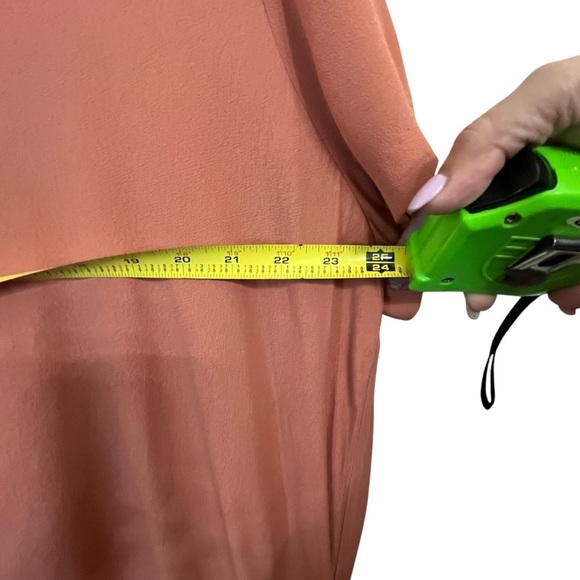 Madewell Terracotta Fall V Neck Side Button Casual Loose Shift Easy Dress SZ 2X - Picture 8 of 12